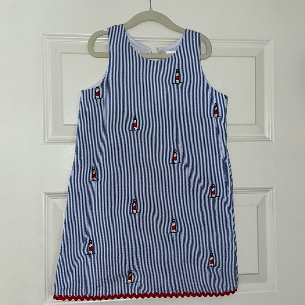 Girls 6 Piping Prints Lighthouse Dress